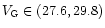 $V_{{\rm G}} \in(27.6,29.8)$