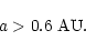 \begin{displaymath}a>0.6~{\rm AU}.
\end{displaymath}