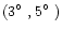 $(3\hbox{$^\circ$ },5\hbox{$^\circ$ })$