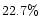 $22.7\%$