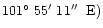 $101\hbox{$^\circ$ }55\hbox{$^\prime$ }11\hbox{$^{\prime\prime}$ }\;{\rm E})$
