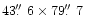 $43\hbox{$.\!\!^{\prime\prime}$ }6\times79\hbox{$.\!\!^{\prime\prime}$ }7$