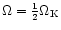 $\Omega = \frac{1}{2}\Omega_{\rm K}$