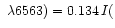 $~\lambda6563)=0.134\,I($