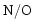 $\element{N}/\element{O}$