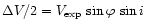 $\Delta
V/2=V_{\rm exp}\,\sin\varphi\,\sin i$