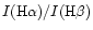 $I({\rm H}\alpha)/I({\rm H}\beta)$