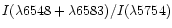 $I(\lambda6548+\lambda6583)/I(\lambda5754)$