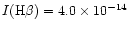 $I({\rm H}\beta)=4.0\times10^{-14}$