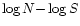 $\log N{-}\log S$