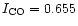 $I_{\rm CO} = 0.655$
