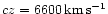 $cz = 6600 {\rm\, km \, s^{-1}}$