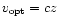 $v_{\rm opt} = cz$