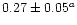 $0.27\pm 0.05^a$