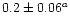 $0.2\pm 0.06^a$