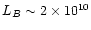 $L_B \sim 2 \times 10^{10}$