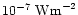 $10\sp{-7}~{\rm Wm}\sp{-2}$