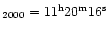 $_{2000}=11^{\rm h}
20^{\rm m} 16^{\rm s} $