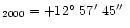 $_{2000}=+12\hbox{$^\circ$ }57\hbox{$^\prime$ }45\hbox{$^{\prime\prime}$ }$