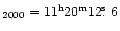 $_{2000}=11^{\rm h} 20^{\rm m} 12\hbox{$.\!\!^{\rm s}$ }6 $