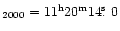$_{2000}=11^{\rm h} 20^{\rm m} 14\hbox{$.\!\!^{\rm s}$ }0 $