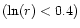 $(\ln(r)<0.4)$