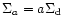 $\Sigma_{a}=a \Sigma_{\rm d}$