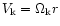 $V_{\rm k}=\Omega_{\rm k} r$