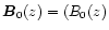 ${\vec B}_0(z) = (B_0(z)$