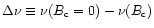 $\Delta \nu \equiv \nu (B_{\rm c}=0)-\nu (B_{\rm c})$