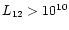 $L_{\rm 12}>10^{10}$