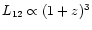 $L_{\rm 12}\propto (1+z)^{3}$