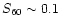 $S_{\rm 60}\sim 0.1$