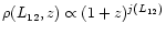 $\rho(L_{\rm 12},z)\propto (1+z)^{j(L_{\rm 12})}$