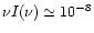 $\nu I(\nu)\simeq
10^{-8}$