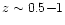 $z\sim 0.5{-}1$