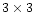 $3\times 3$