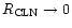 $R_{\rm CLN}\rightarrow 0$