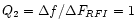 $Q_{2}=\Delta f/\Delta F_{RFI} = 1$
