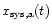$x_{\rm sys,a}(t)$