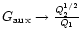 $G_{\rm aux}\rightarrow
\frac{Q_{2}^{1/2}}{Q_{1}}$