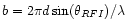 $b=2\pi d\sin (\theta _{RFI})/\lambda$