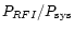 $P_{RFI}/P_{\rm sys}$