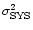 $\sigma _{\rm SYS}^{2}$