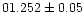 $01.252\pm0.05$