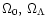 $\Omega_0,\,\Omega_\Lambda $