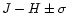 $J-H \pm\sigma$