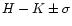 $H-K \pm\sigma$