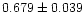 $0.679\pm0.039$
