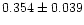 $0.354\pm0.039$